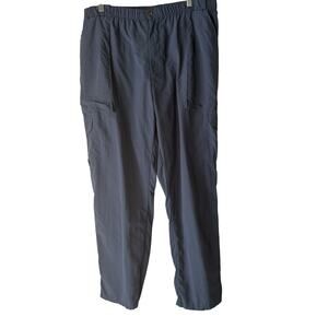 LL Bean Sportif Pants Vintage XL Blue Nylon Cargo Outdoor Hiking Lightweight USA